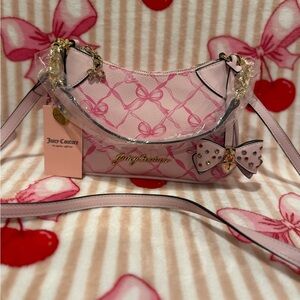 Juicy Couture Light Pink Bow Shoulder Bag